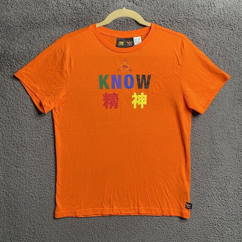 ADIDAS x Pharrell Williams HUMAN RACE HU Embroidered Logo T-Shirt Boys Large